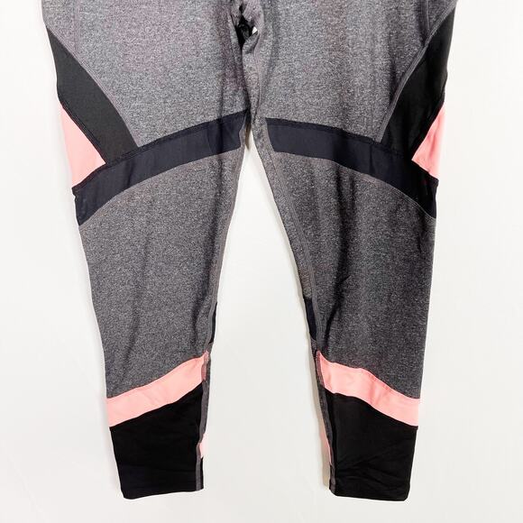 Calvin Klein Performance Colorblock Leggings Womens Small S Heather Gray Pink - Picture 4 of 11